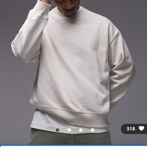 Topman Nordstroms taupe light grey crew neck sweater top XL great condition